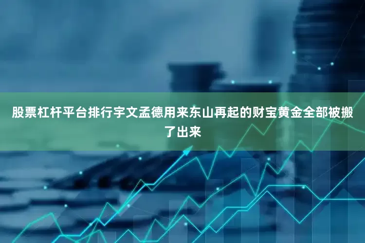 股票杠杆平台排行宇文孟德用来东山再起的财宝黄金全部被搬了出来
